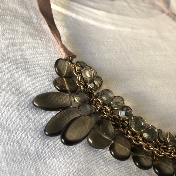 J.Crew Loose Fall Leaves Glass Necklace - Picture 3 of 6